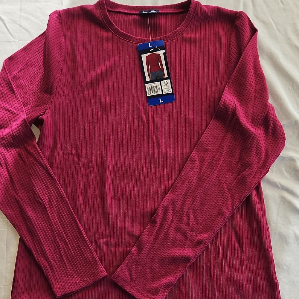 Splendid Ribbed Long-Sleeve  NWT Large - Picture 2 of 5